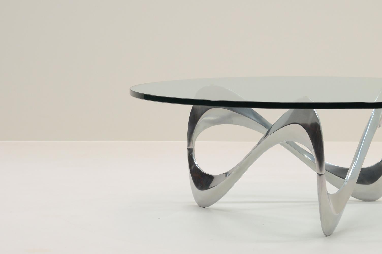 Mid-20th Century Snake coffee table by Knut Hesterberg for Ronald Schmitt, 1960s Germany.  For Sale