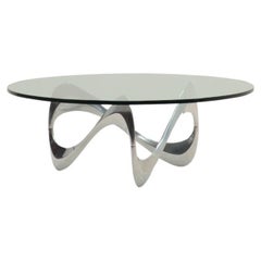 Table basse en forme de serpent par Knut Hesterberg pour Ronald Schmitt, 1960, Allemagne.