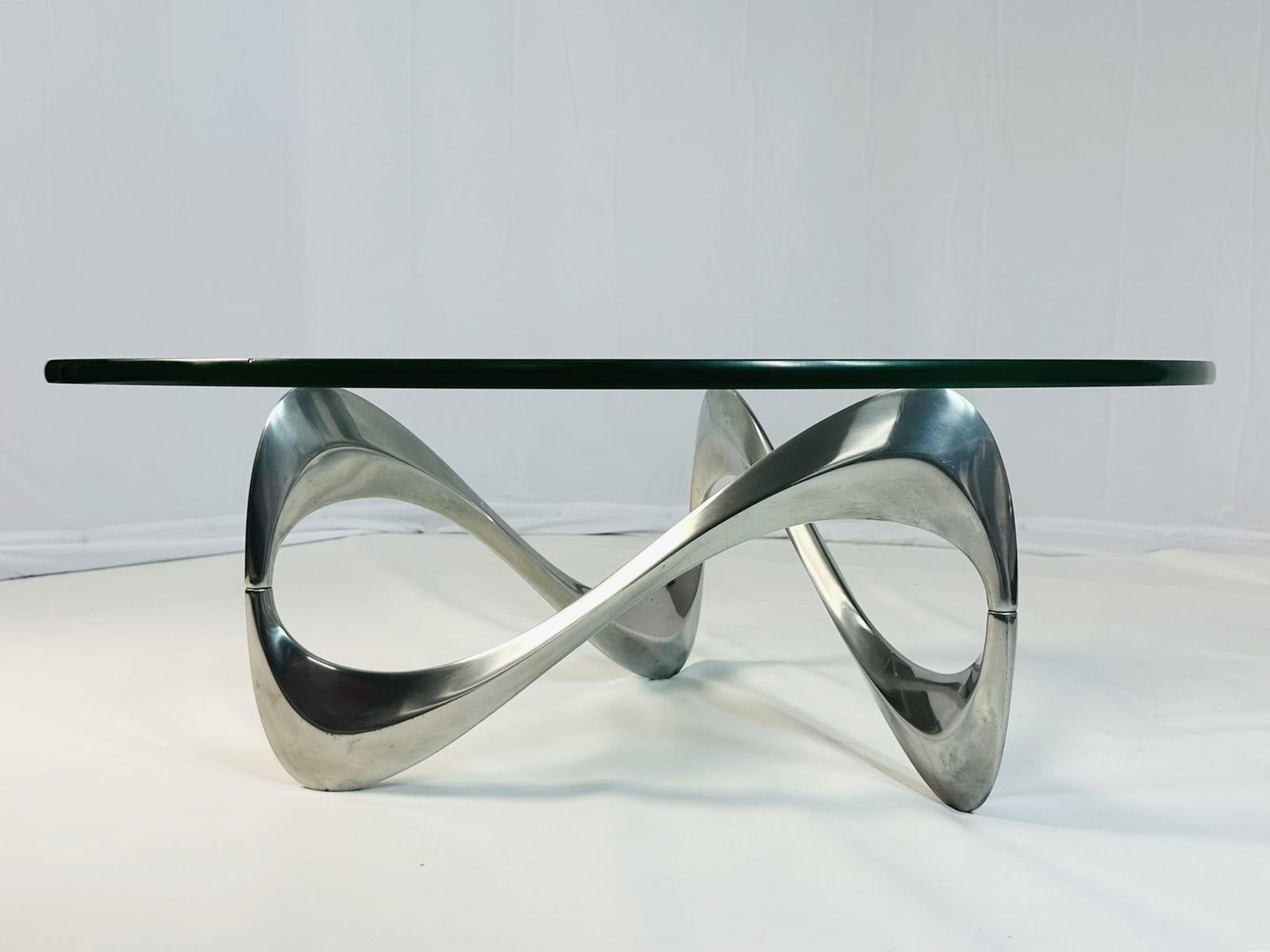 Mid-Century Modern Table basse serpent de Knut Hesterberg pour Ronald Schmitt en vente