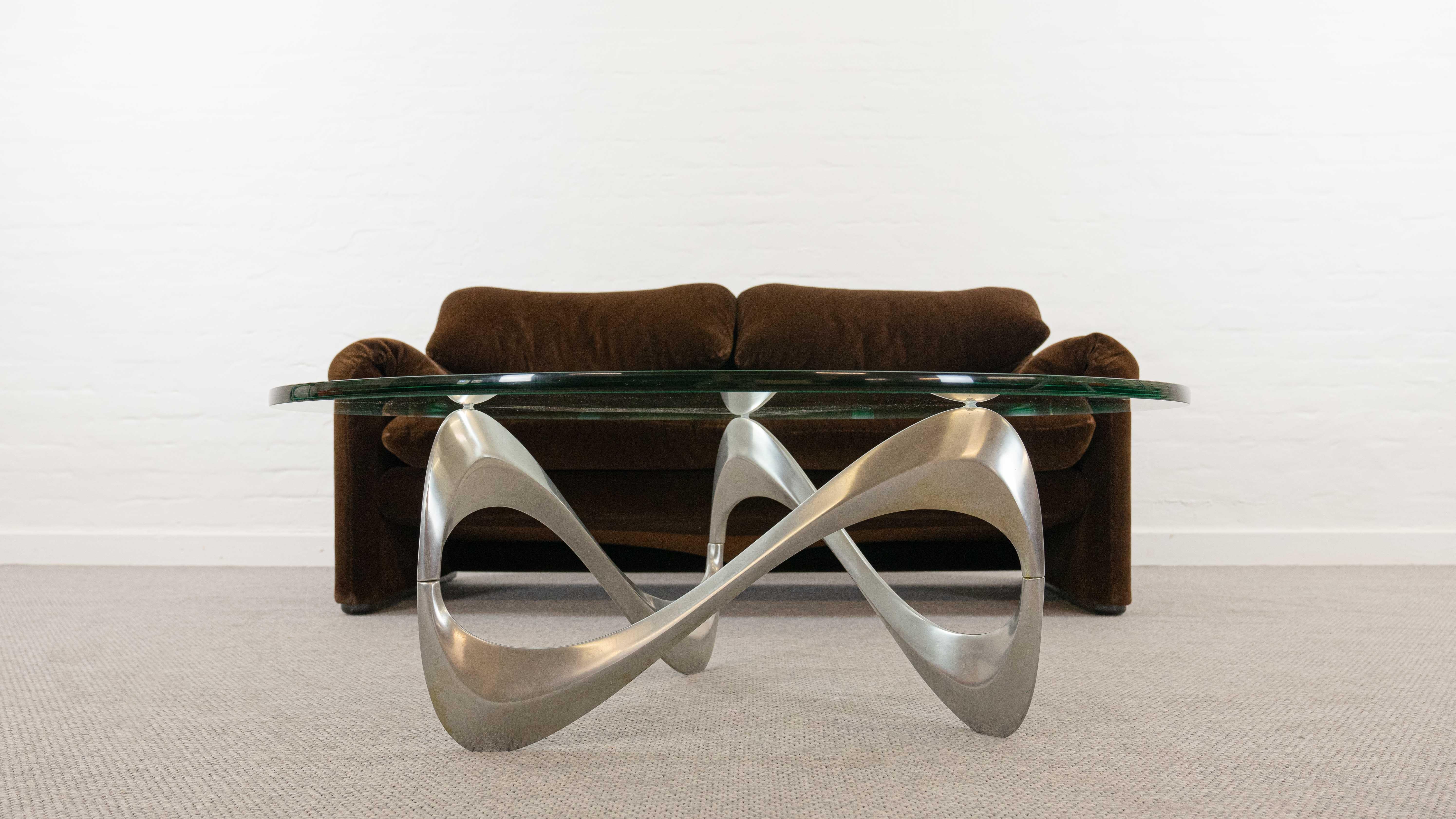 Mid-Century Modern Snake Coffee Table by Knut Hesterberg for Ronald Schmitt