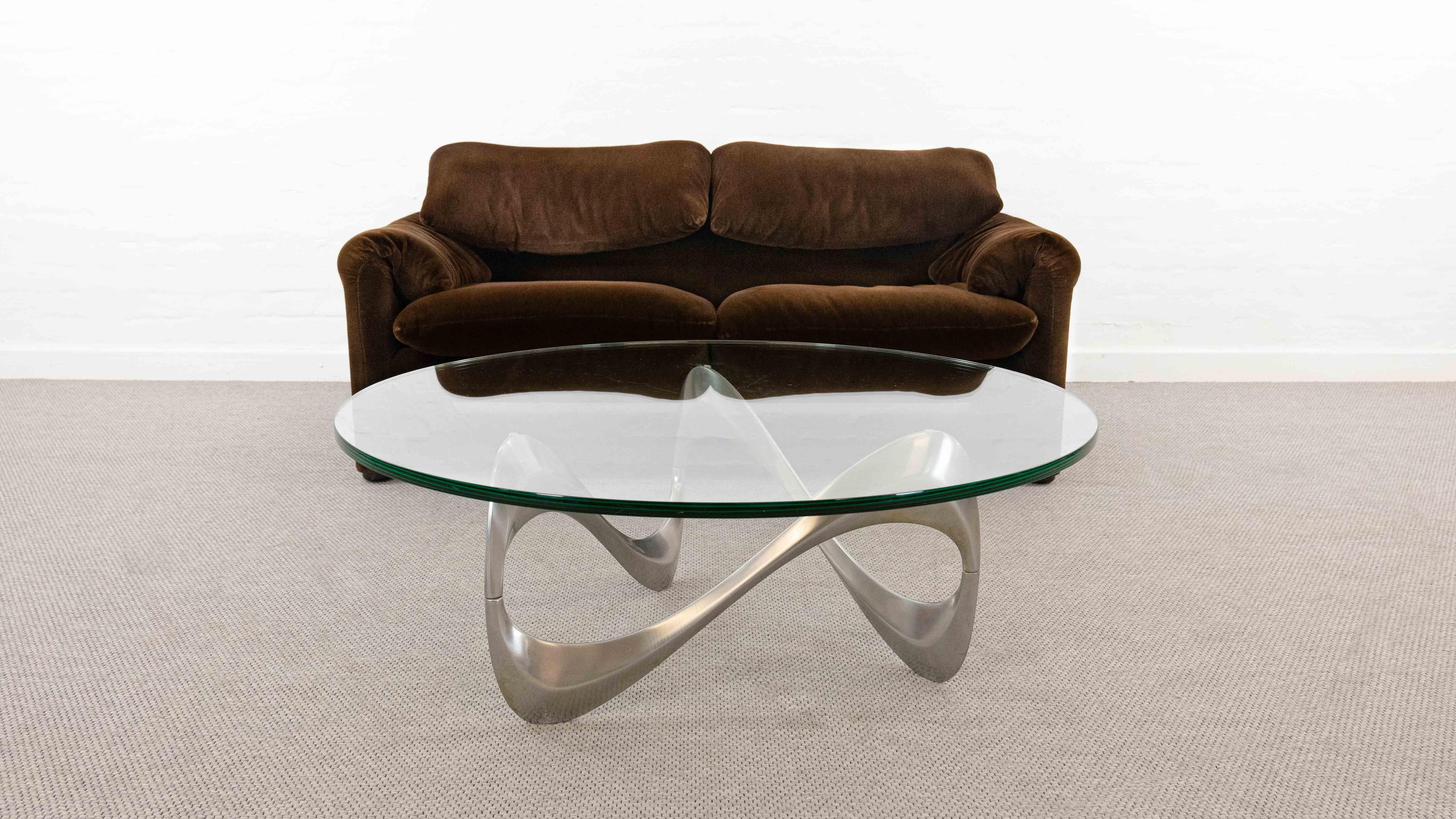 German Snake Coffee Table by Knut Hesterberg for Ronald Schmitt