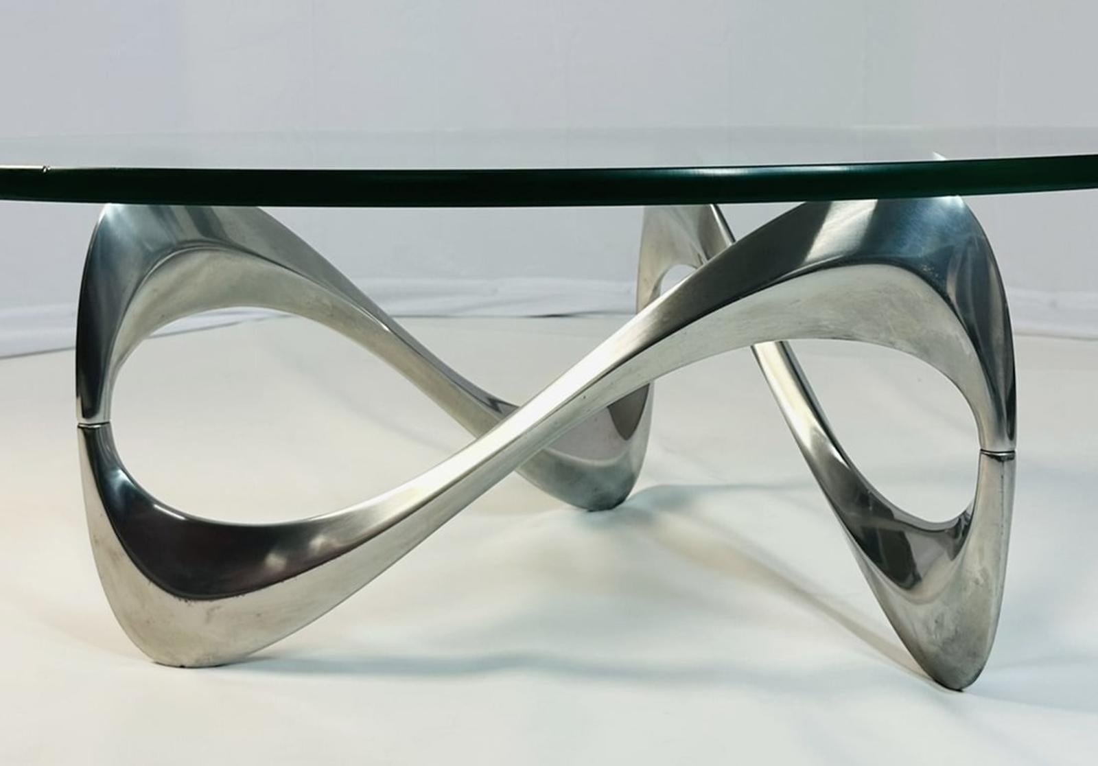 Fait main Table basse serpent de Knut Hesterberg pour Ronald Schmitt en vente