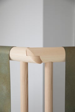 Snake Contemporary Sculptural Wood Bronze Patina Room Divider Screen Green