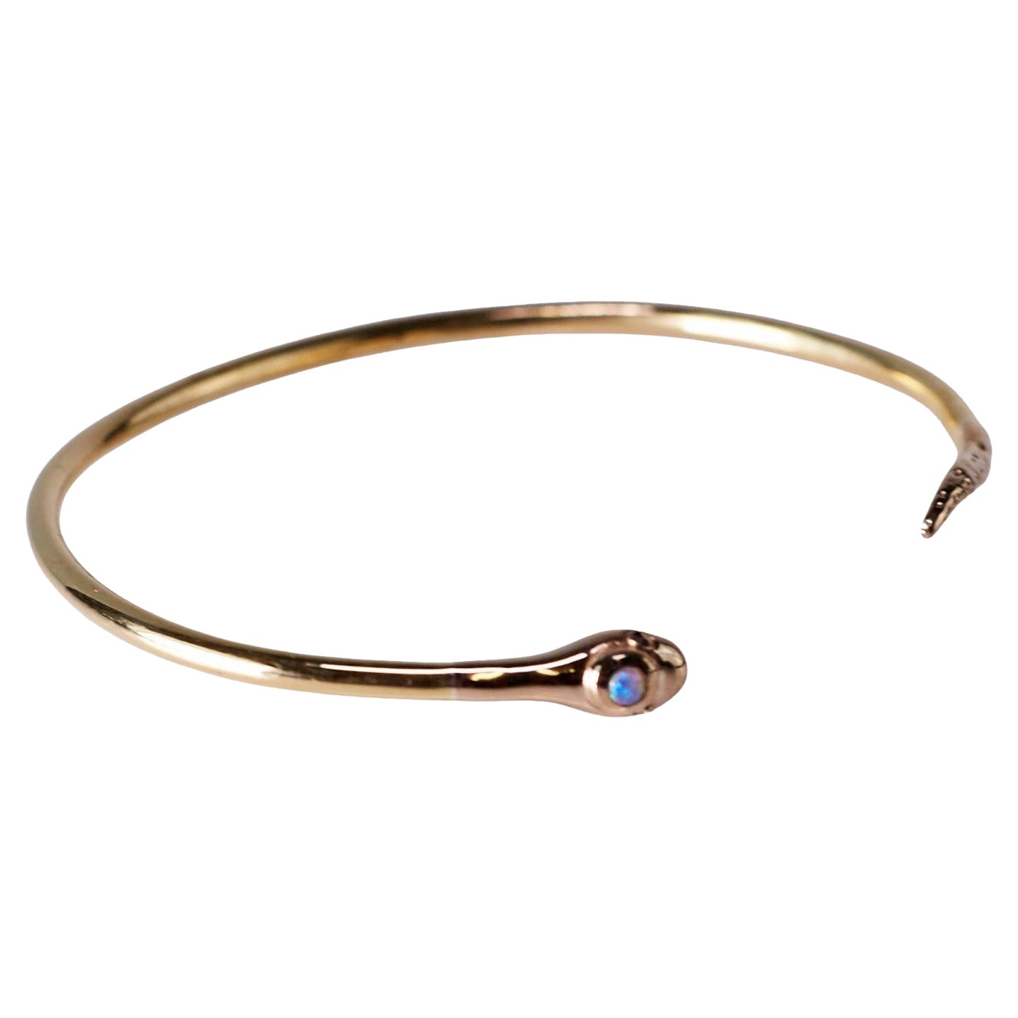 Snake Cuff Bracelet Opal Black Diamond