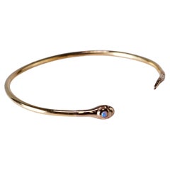 Snake Cuff Bracelet Opal Black Diamond