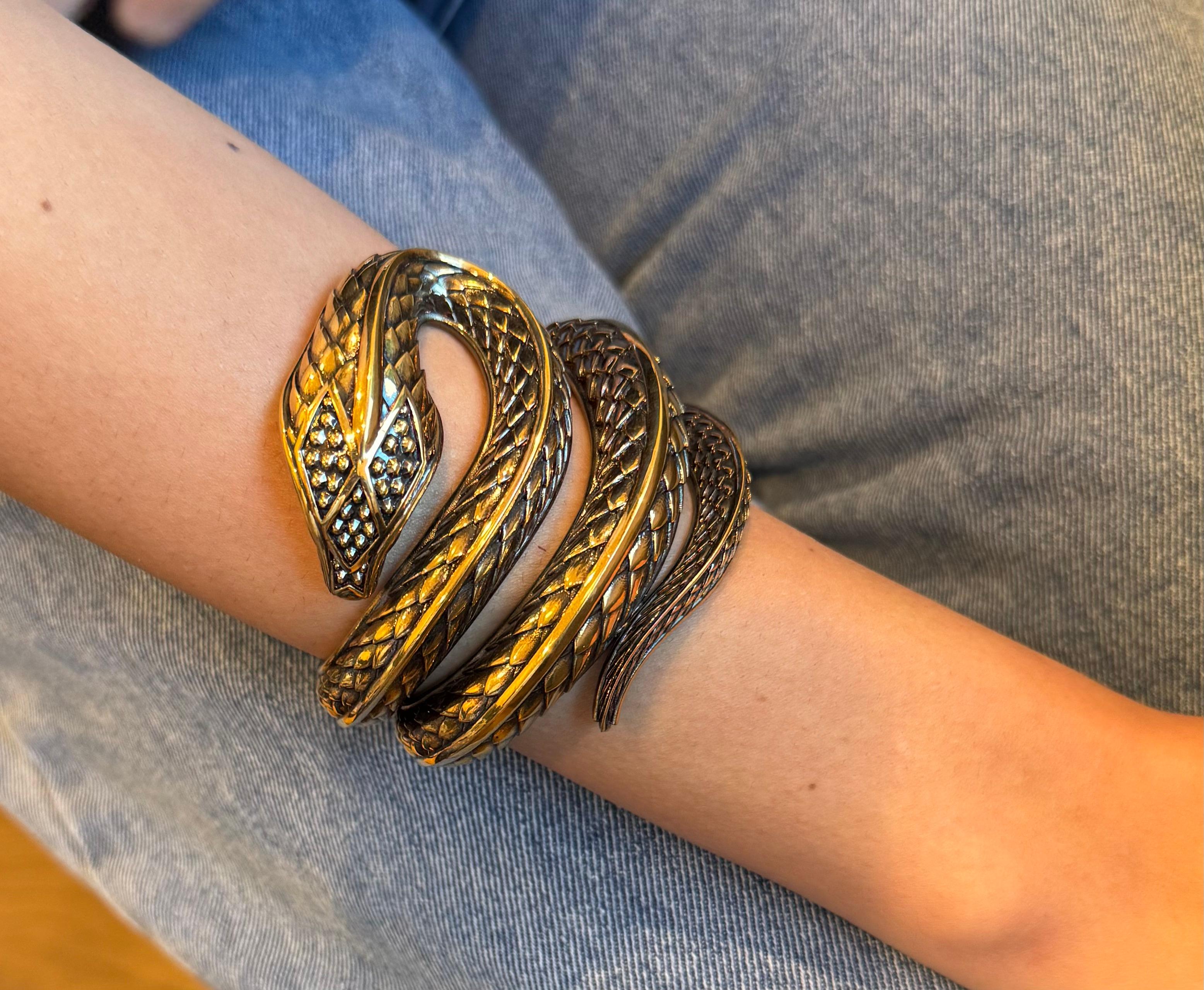 Bracciale Snake Roberto Cavalli Oro Vintage in vendita 2