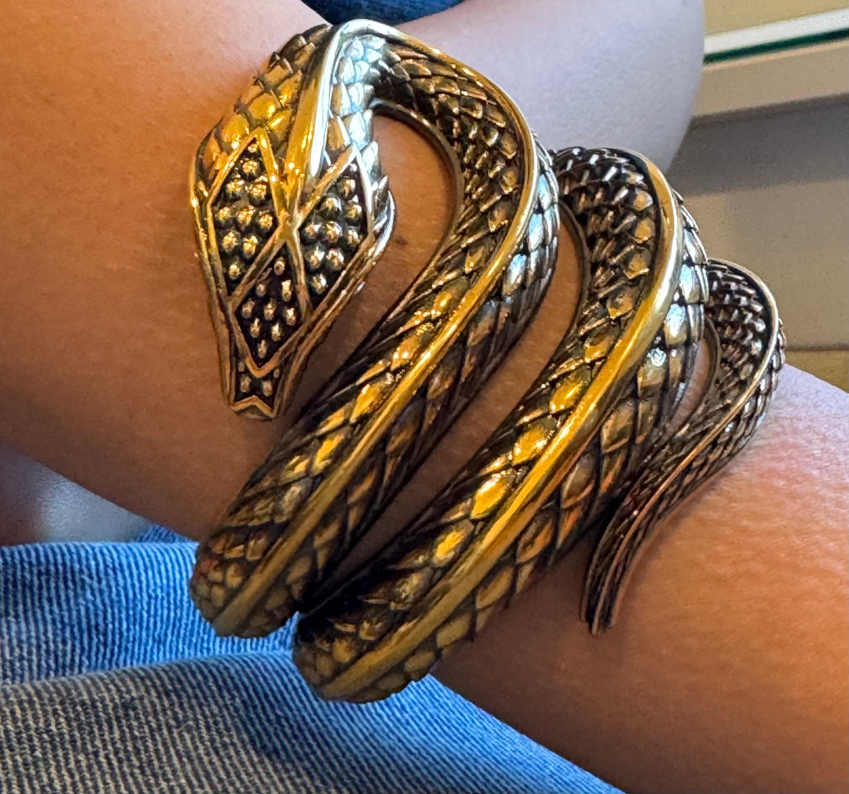 Bracciale Snake Roberto Cavalli Oro Vintage in vendita 3