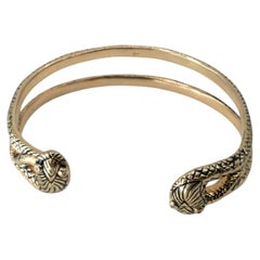 Bracciale a serpente con diamante bianco e smalto nero in stile vittoriano
