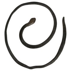 Cinturón de metal plateado oscuro de serpiente Años 20