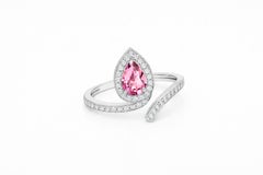 Snake design 14k gold engagement ring
