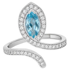 Snake design 14k gold Topaz engagement ring Snake design 14k gold Topaz engagement ring