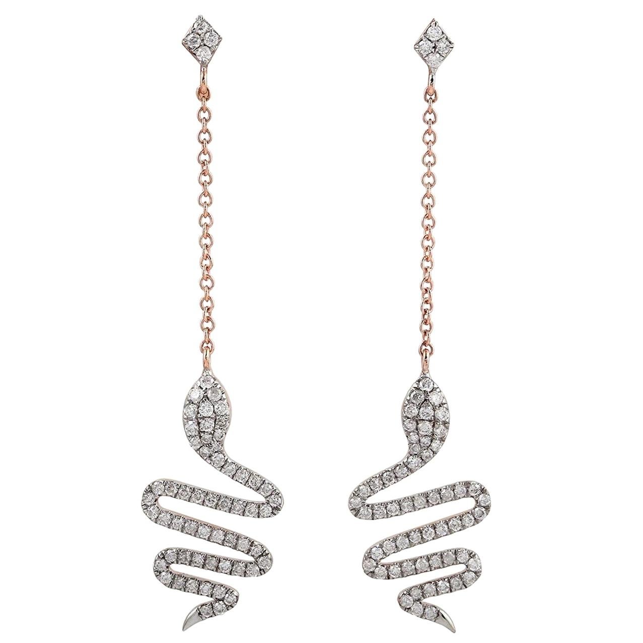 Bulgari Diamond Gold Serpenti Snake Long Earrings at 1stDibs | bulgari ...