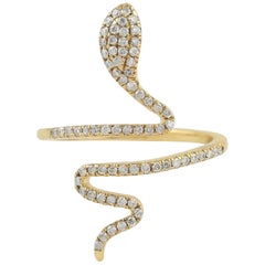 Bague serpent en or 18 carats et diamants