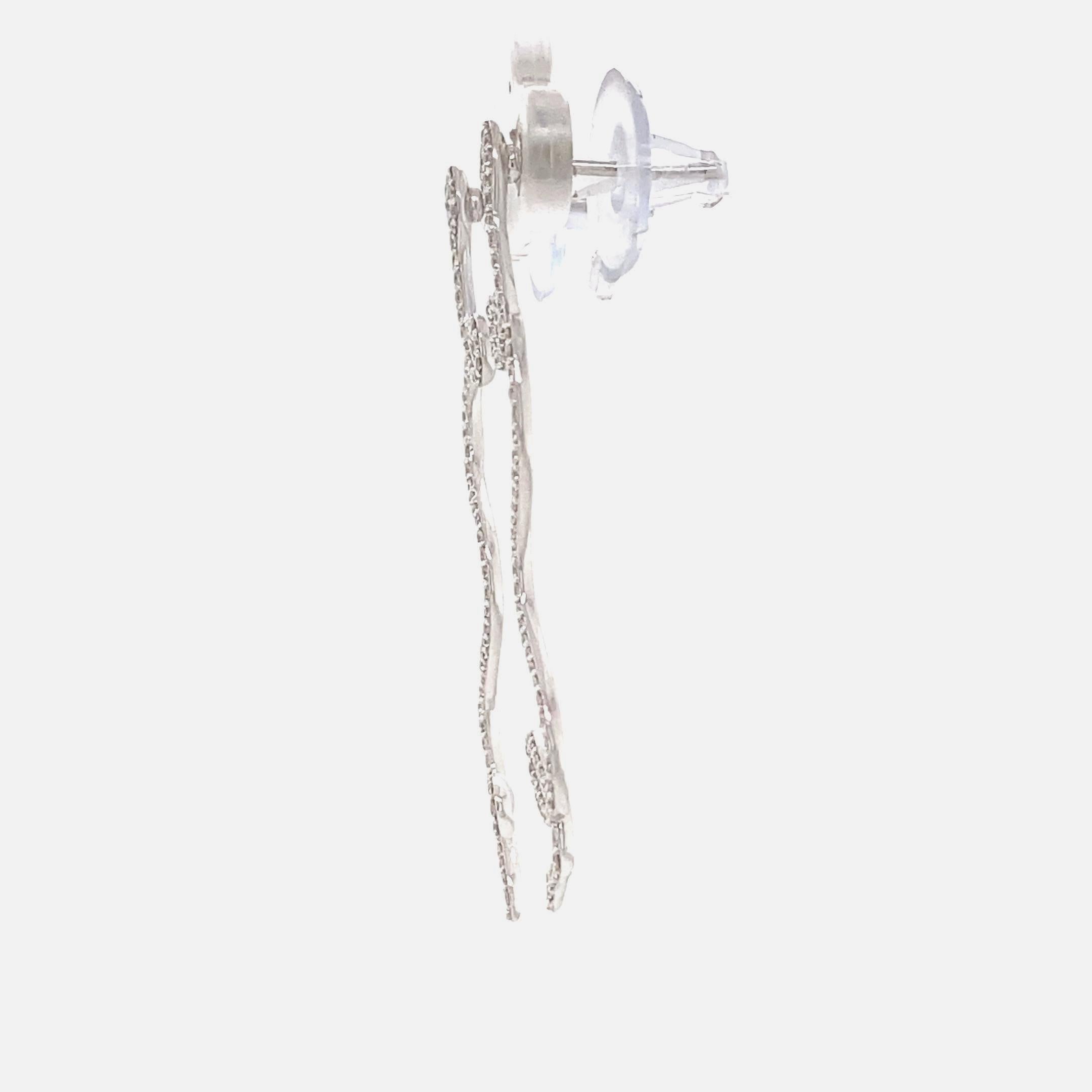 Boucles d'oreilles serpent diamant en or massif 14K (certifié) Pour femmes en vente