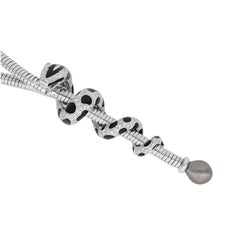 Snake Diamond Enamel long Adjustable freshwater grey pearl Necklace