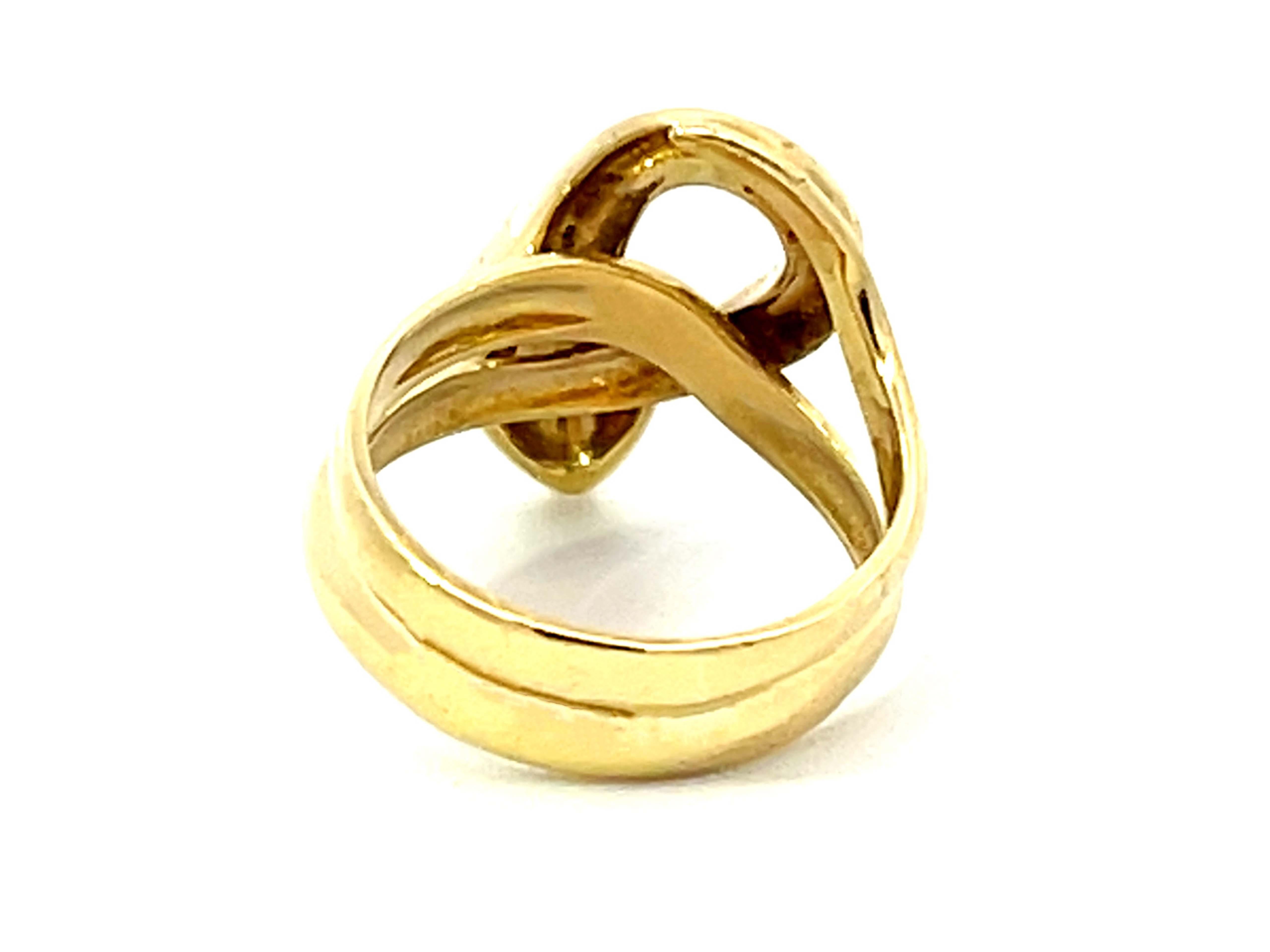 Snake Diamond Eyes Ring in 18K Yellow Gold For Sale 1