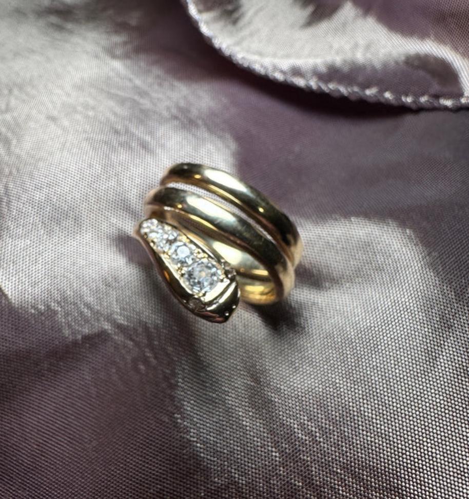 Victorian Snake Diamond Ring For Sale