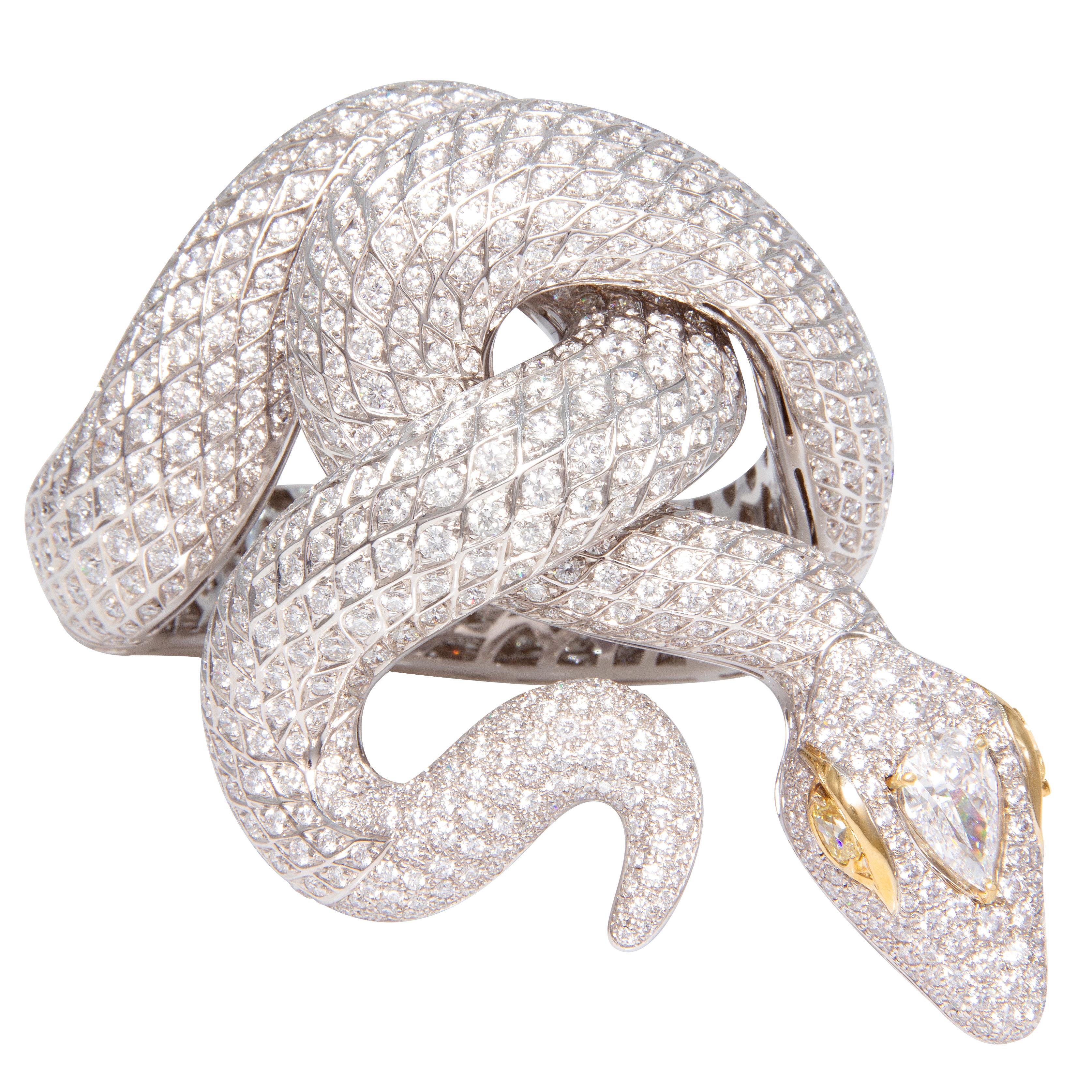 Orecchini a serpente con diamanti 