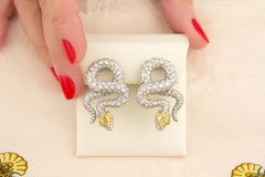 Pendientes Serpiente Diamantes "Basilisco" Diseño de Ella Gafter