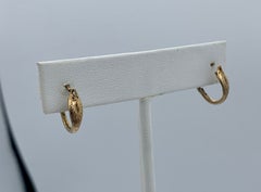 Snake Earrings Victorian 14 Karat Gold Etruscan Revival Hoop Earrings