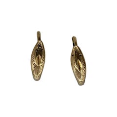 Snake Earrings Victorian 14 Karat Gold Etruscan Revival Hoop Earrings