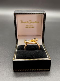 Victorian Sapphires Snakes Yellow Gold Egyptian Ring