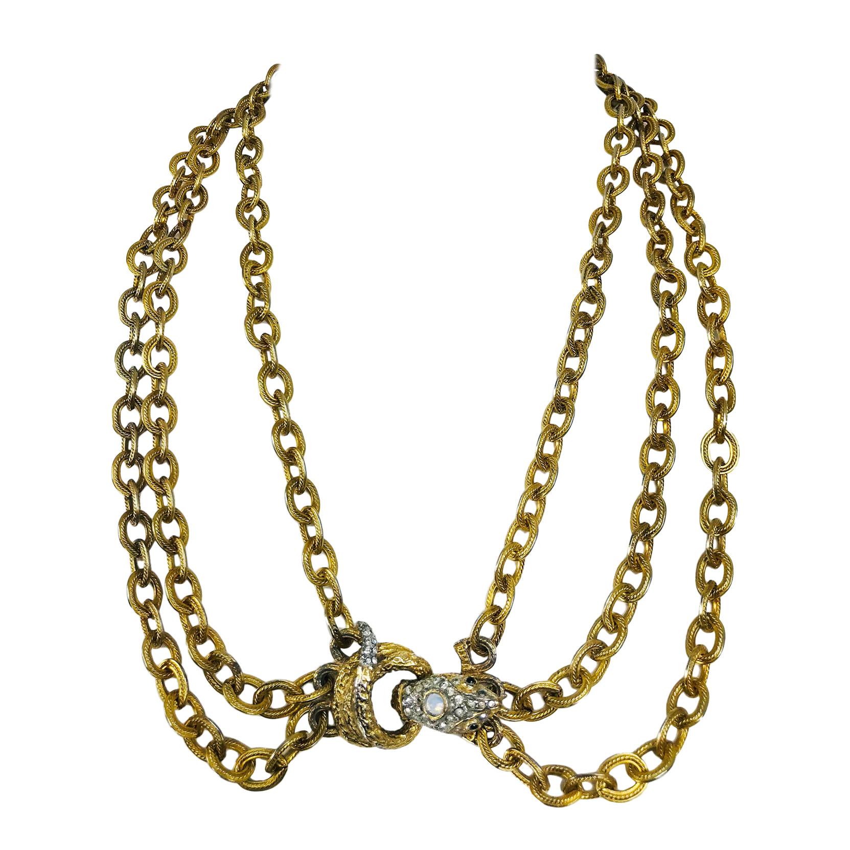 Victorian Citrine Gold Festoon Necklace For Sale at 1stDibs