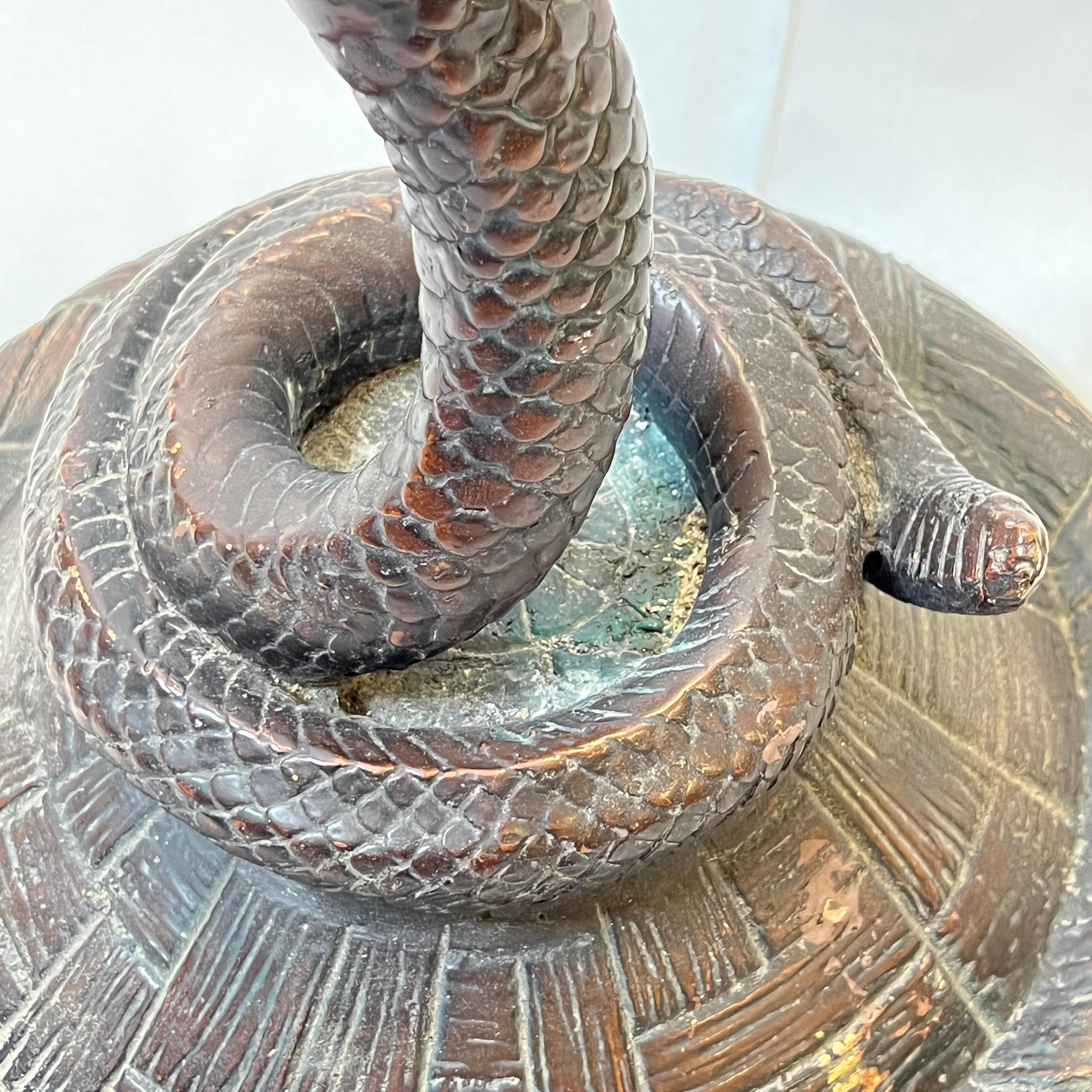 Snake Form Floor Lamp After Original by Edgar Brandt For Sale 2