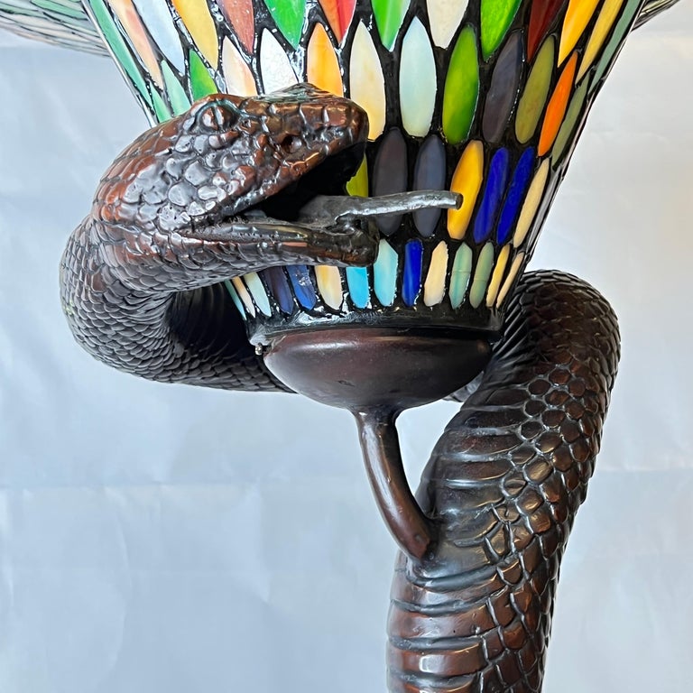 Snake Form Floor Lamp After Original by Edgar Brandt For Sale at 1stDibs