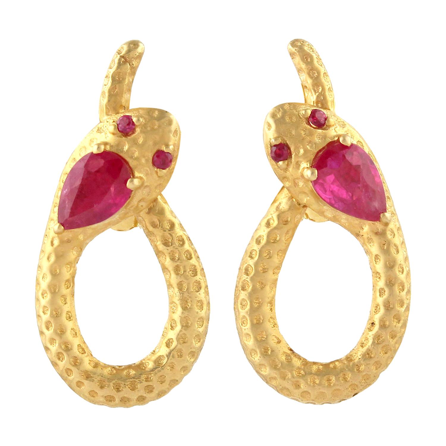 Snake Earrings Gold - 151 For Sale on 1stDibs | gold snake earings 