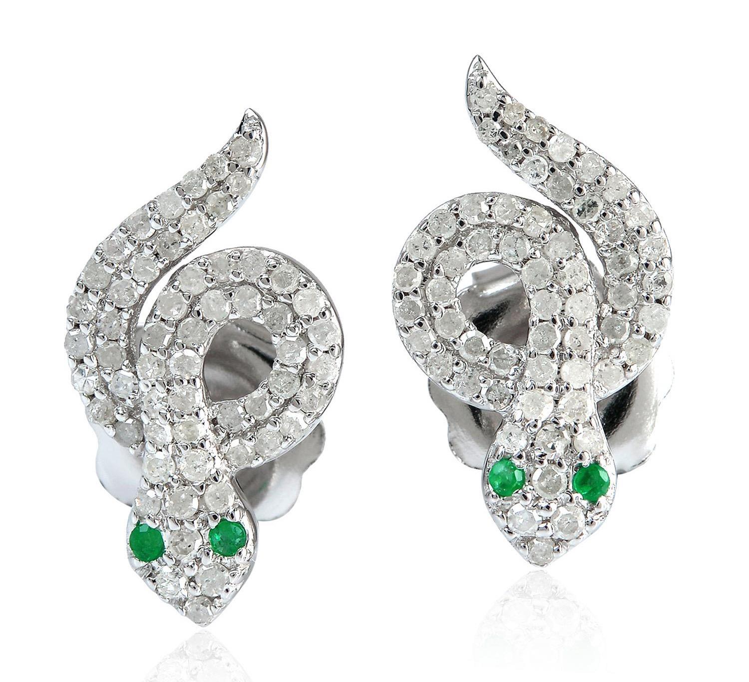 emerald knot earrings