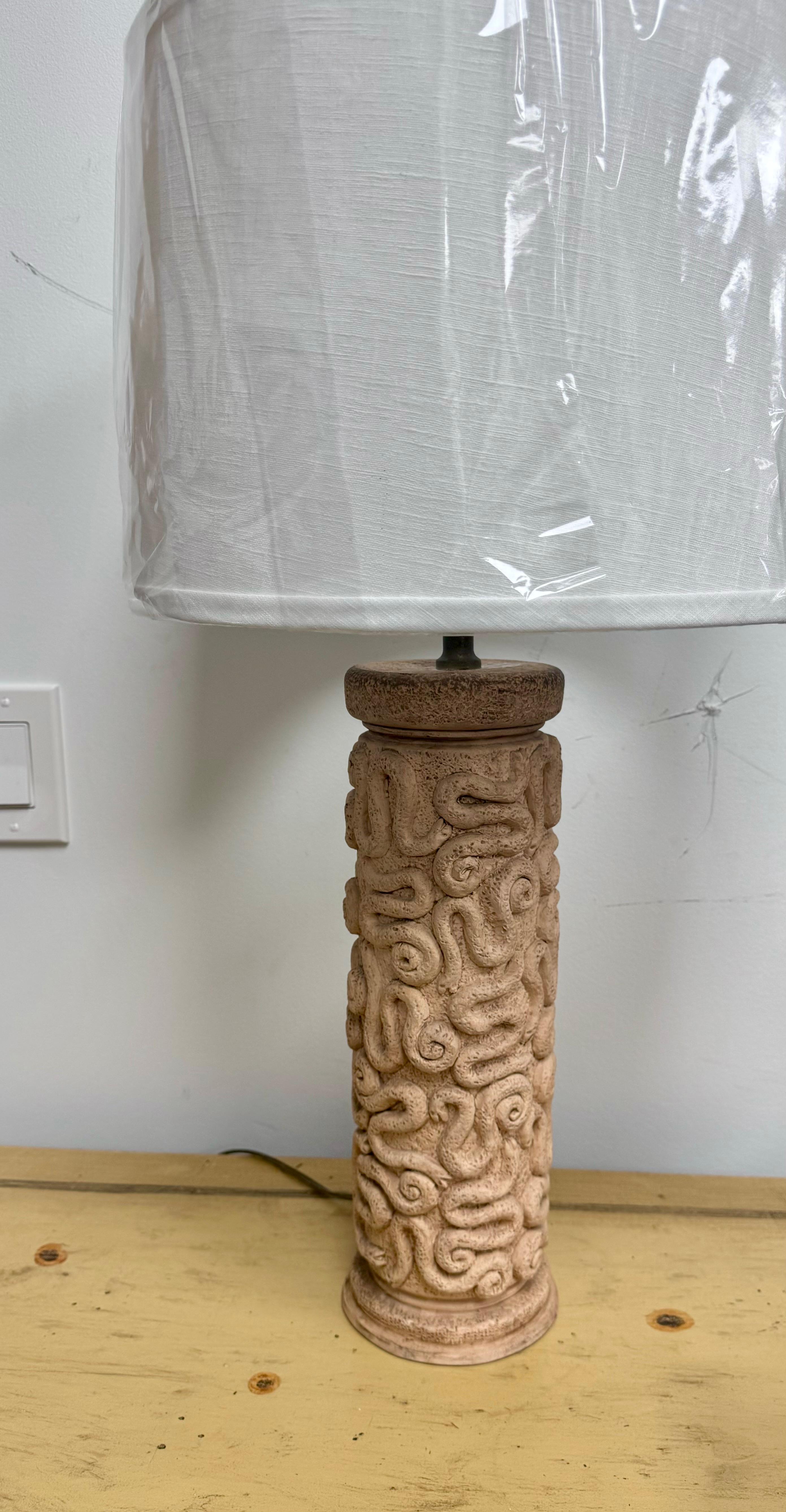 Hand-Crafted Snake lamp For Sale