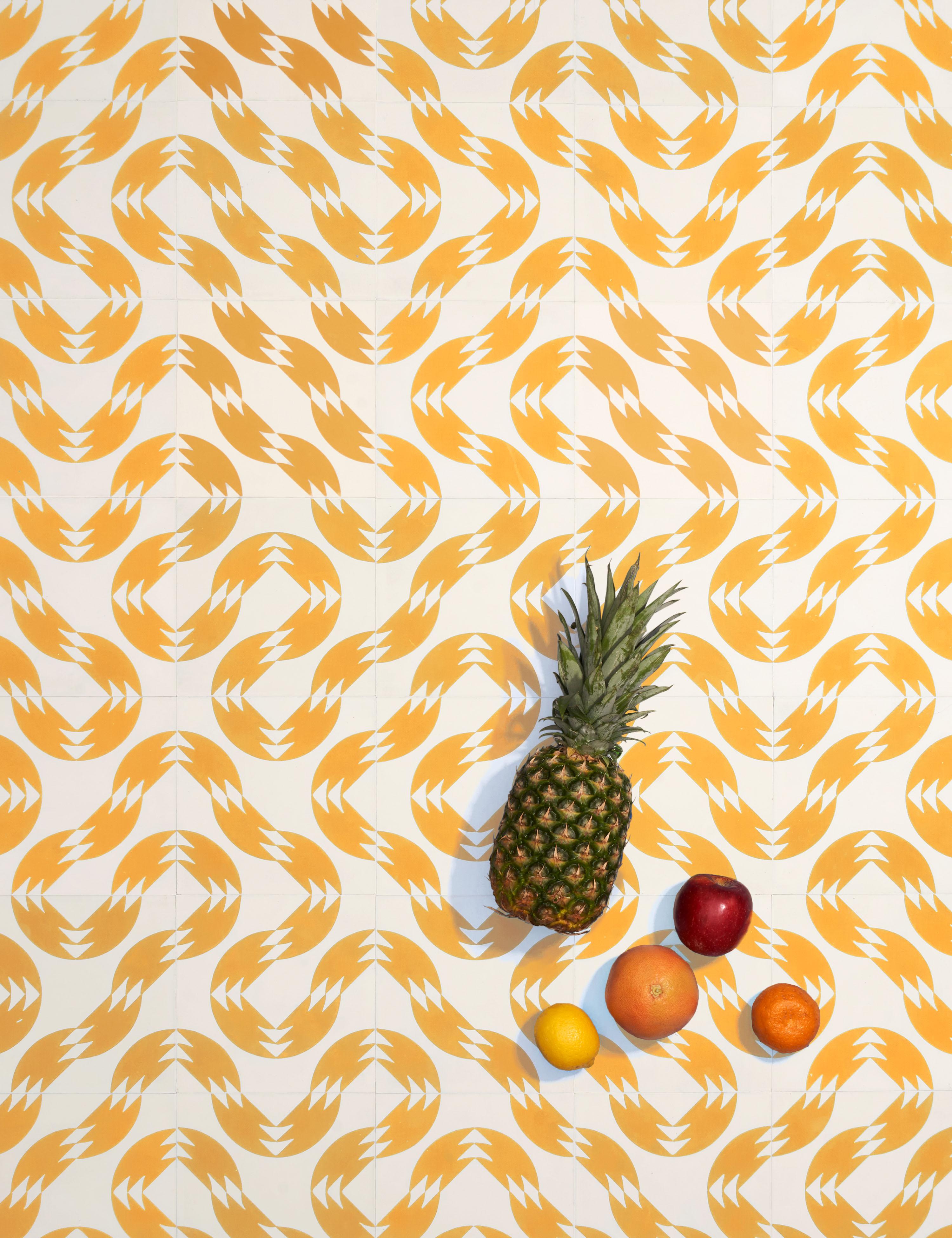 Snake is a winding, psychedelic maze pattern that is created by combining four different square modules. Snake can be made in many different layouts and yet still have the same feeling, because no matter how each tile is placed it seamlessly