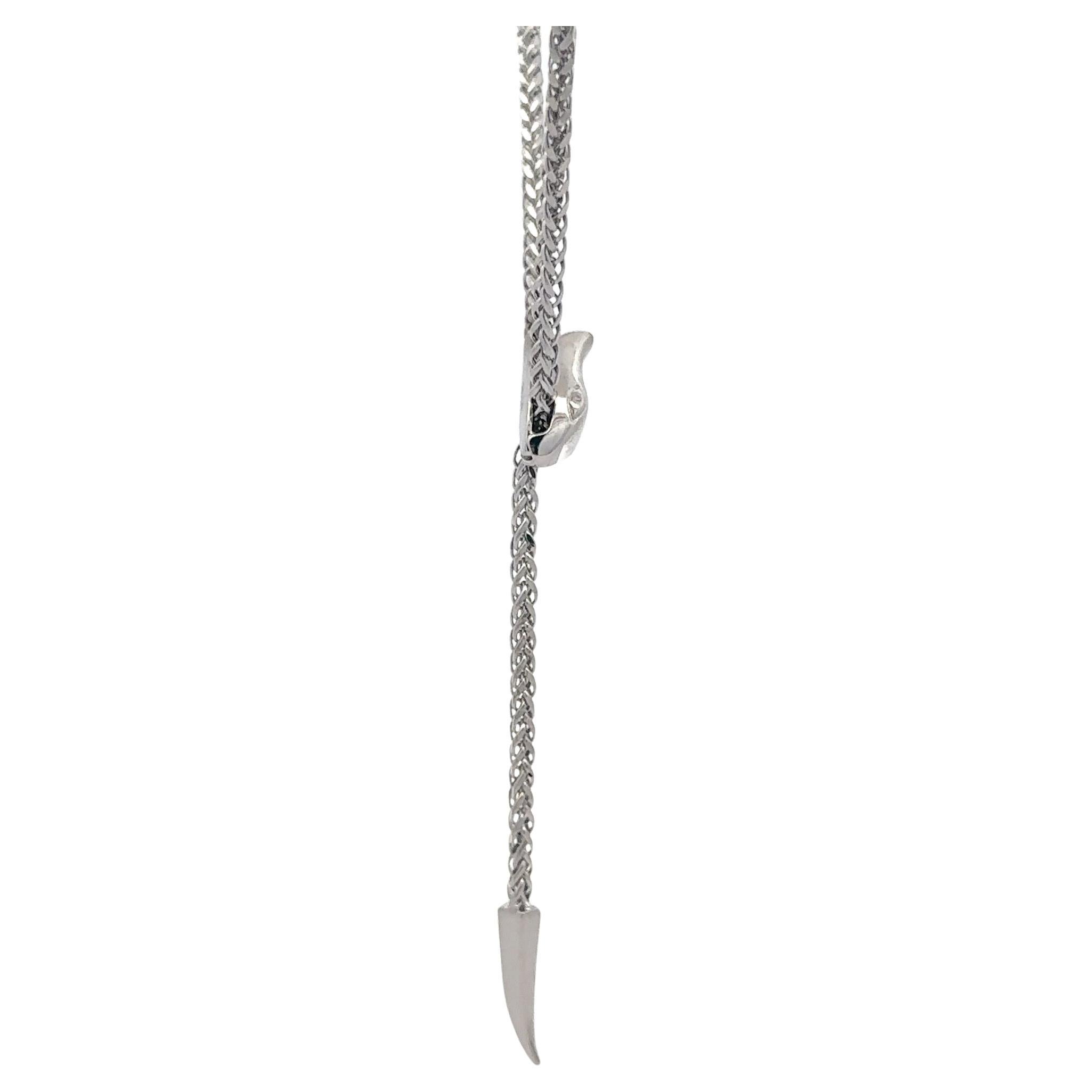 Contemporain Lariat Bolo Collier réglable à motif serpent en or jaune 14 carats 5,6 grammes en vente