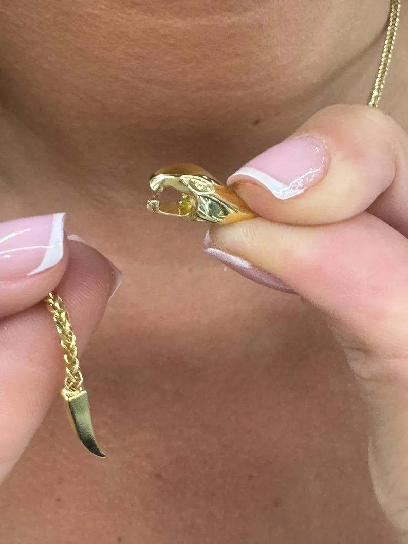 Verstellbare Lariat Bolo-Halskette mit Schlangenmotiv aus 14 Karat Gelbgold 5,6 Gramm im Angebot 1