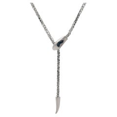 Snake Motif Adjustable Lariat Bolo Necklace 14 Karat Yellow Gold 5.6 Grams