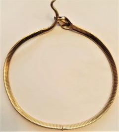 Snake Necklace 1.70 Carat Diamonds Rubies 18 Karat Yellow Gold
