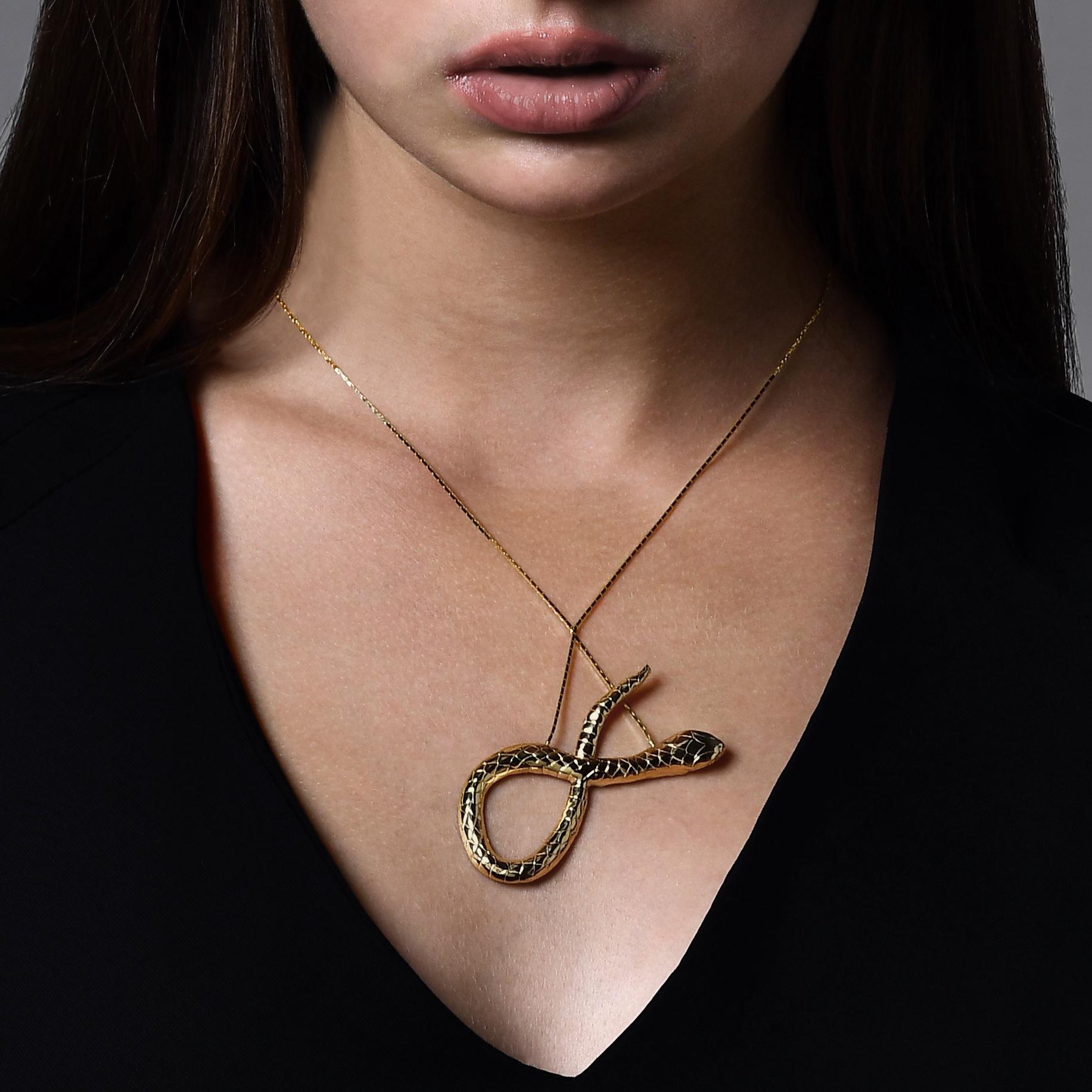 Women's Snake Necklace For Sale