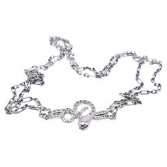 Snake Necklace Serpent Chain Choker White Diamond Ruby J Dauphin