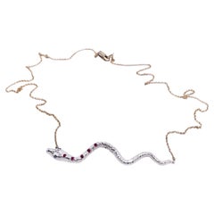 Snake Necklace Silver Ruby Iolite Gold Filled Chain J Dauphin