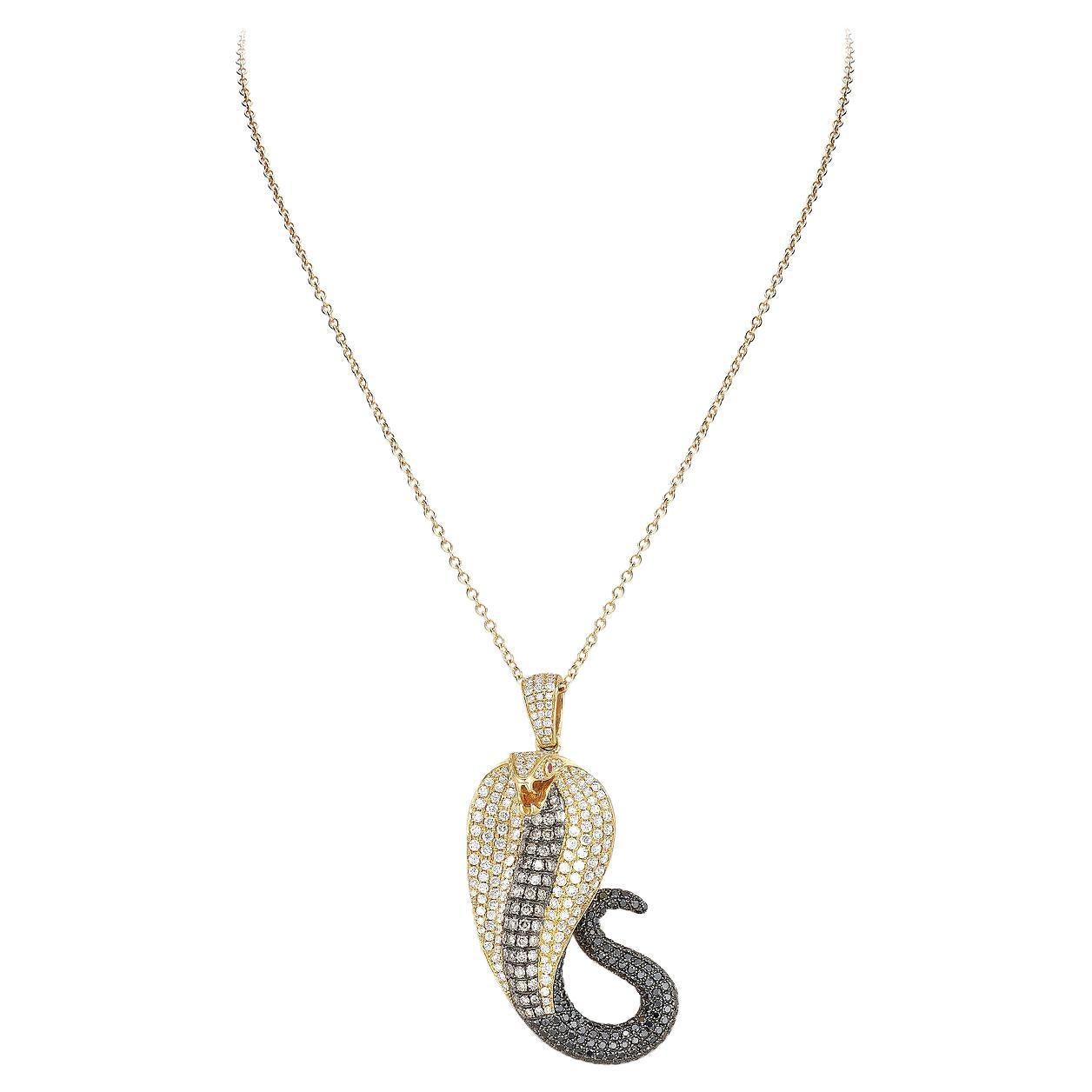 Snake Pendant Necklace For Sale