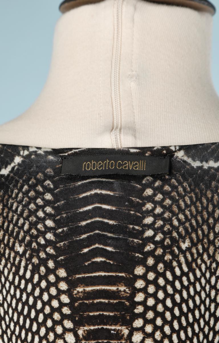 Snake print jersey evening dress Roberto Cavalli 10