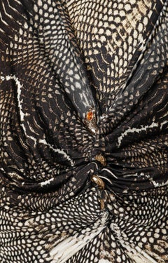 Snake print jersey evening dress Roberto Cavalli