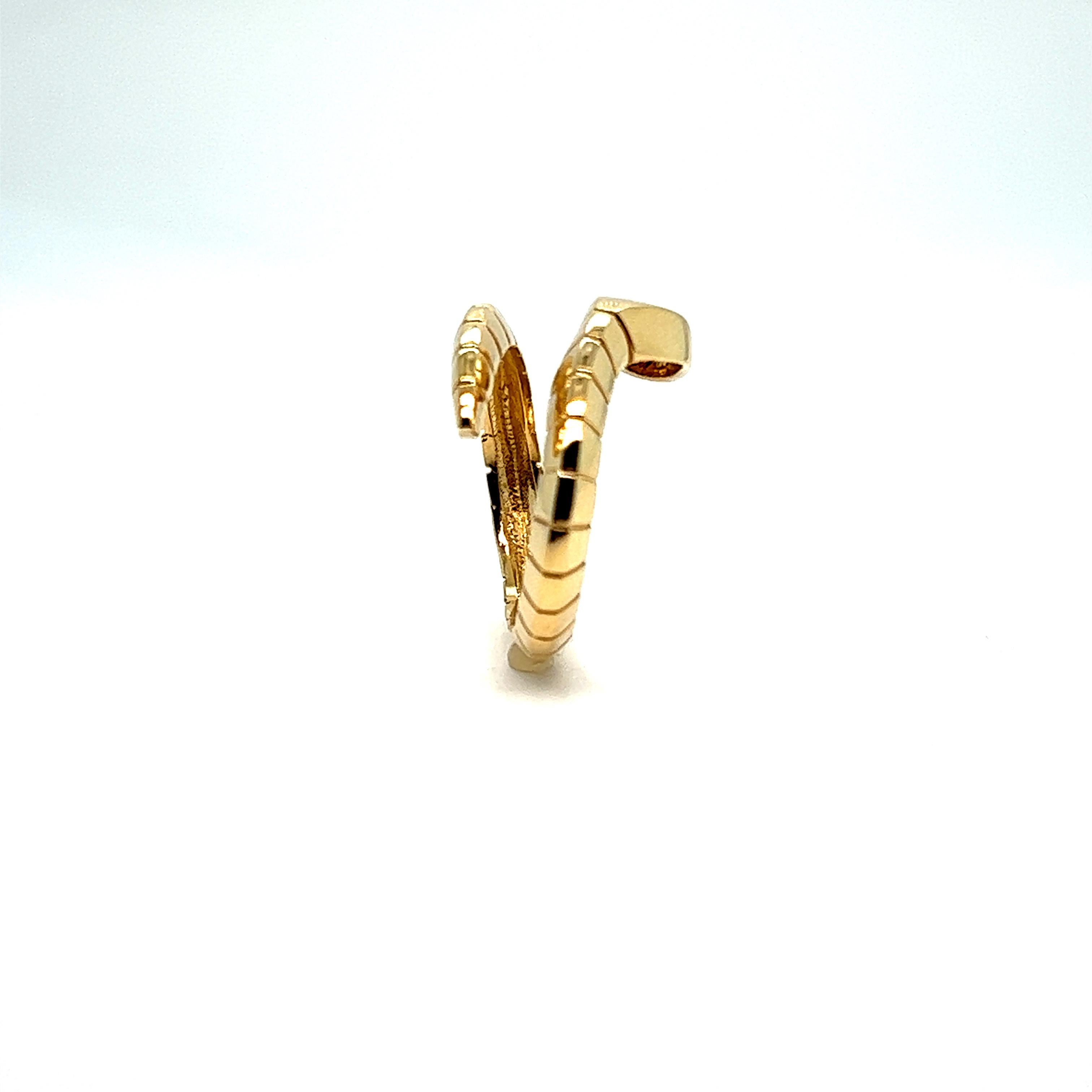 Art Deco Snake Ring Yellow Gold 18 Karats For Sale