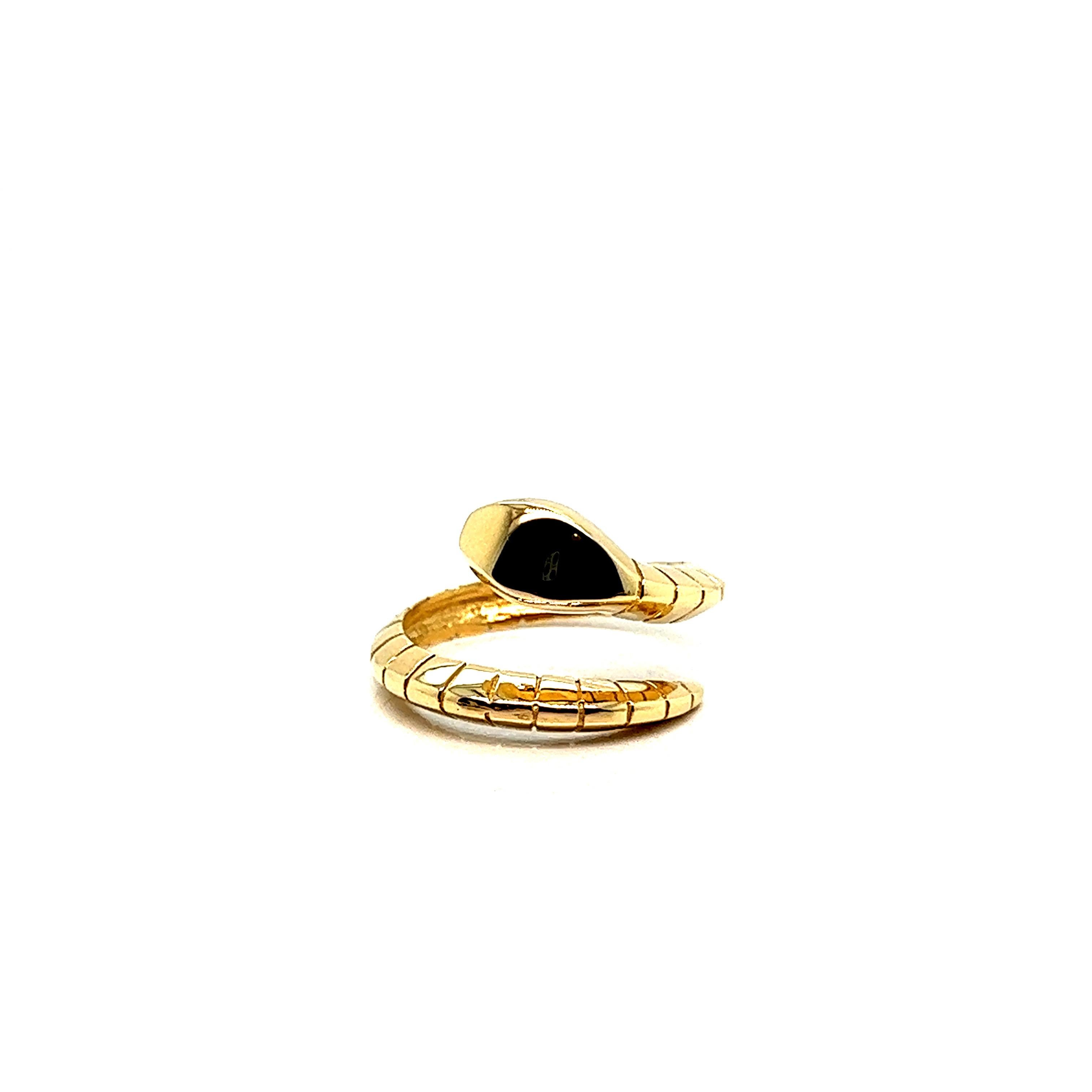 Women's Snake Ring Yellow Gold 18 Karats For Sale