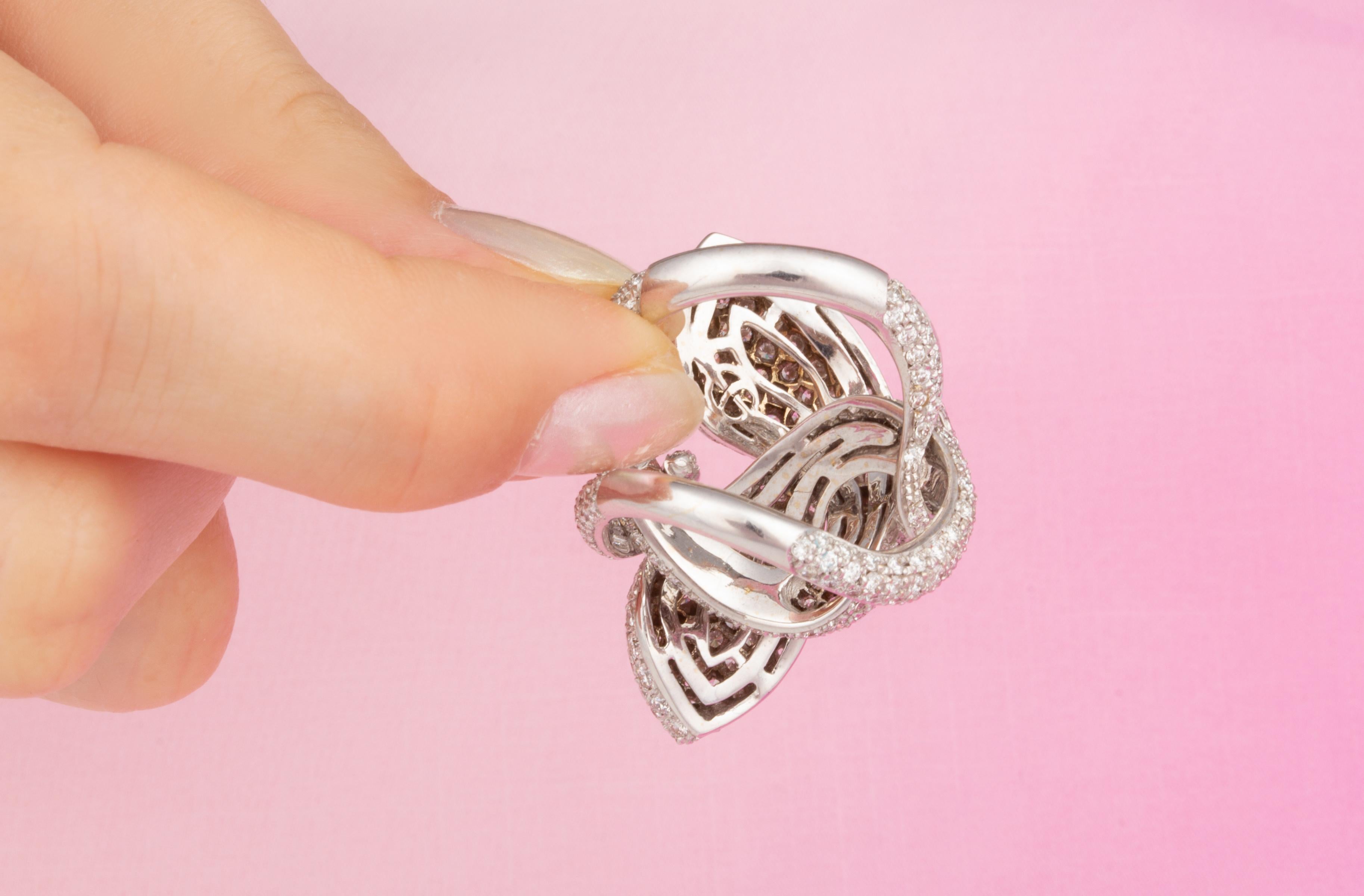 Snake Ring Diamond White Gold Design by Ella Gafter For Sale 4