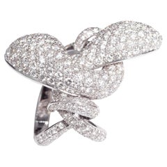 Bague serpent en or blanc design Ella Gafter