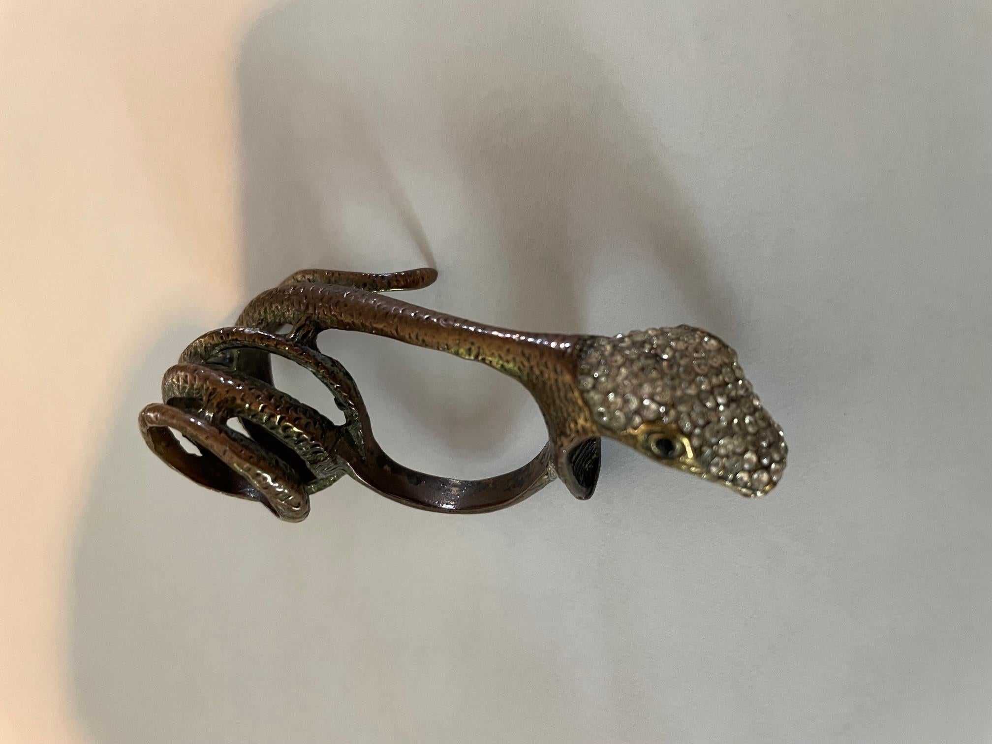 Hollywood Regency Anneau de serpent en vente