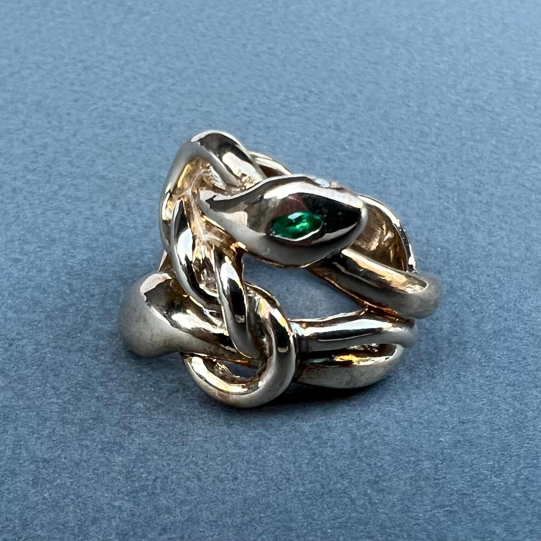 Goldschlangenring Rubin im viktorianischen Stil im Angebot 3