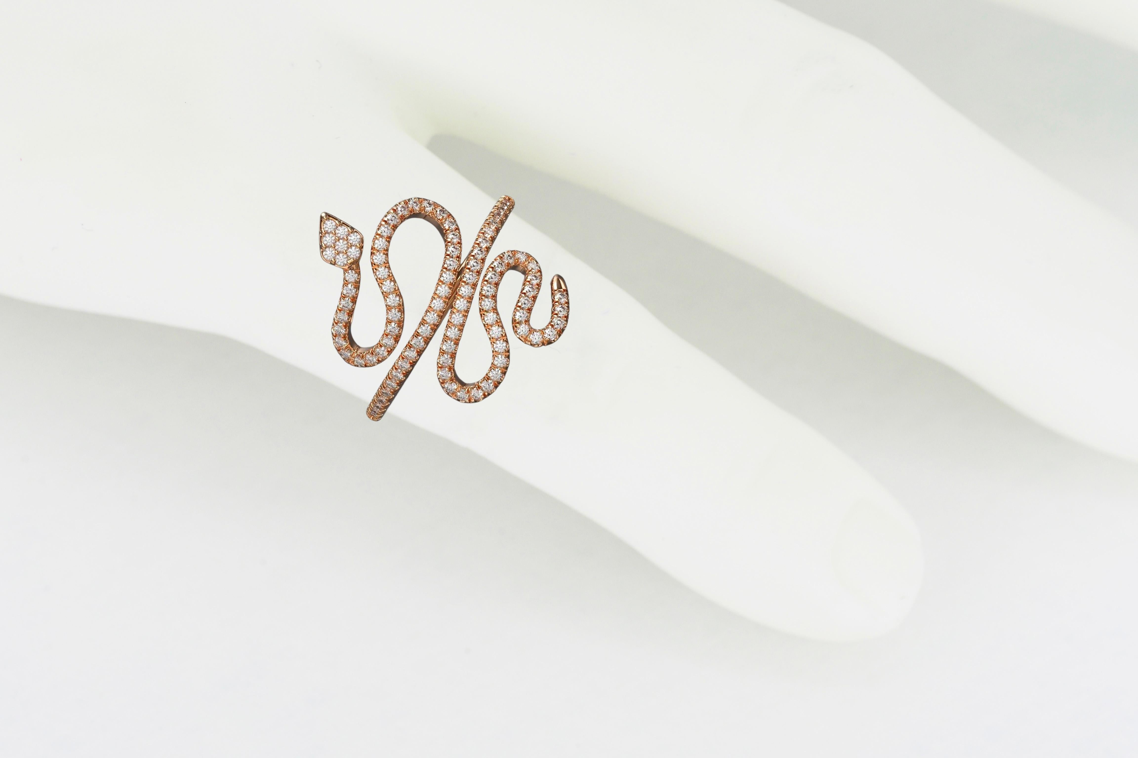 For Sale:  Snake ring in 14k gold 2
